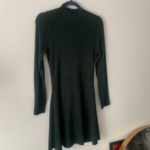 Lulus Sweetest Autumn Emerald Green Mock Neck Mini Sweater Dress